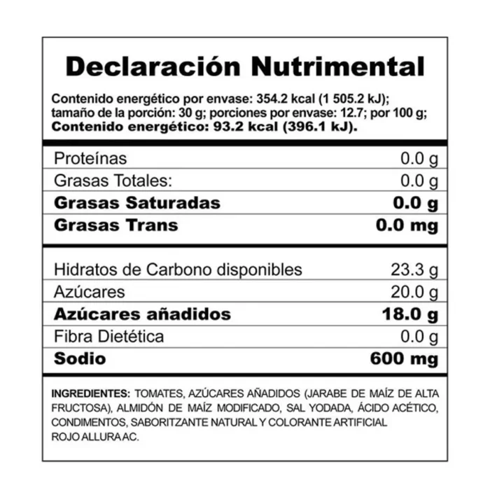 Salsa de tomate para aderezar Embasa 380g - Imagen 2