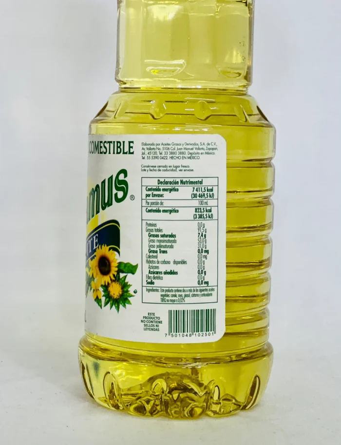 Aceite vegetal comestible Cristal 500ml - Imagen 2