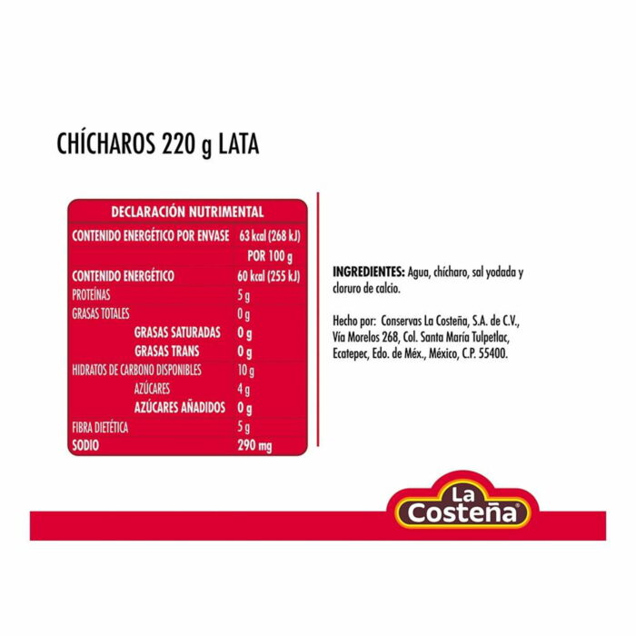 Chícharos La Costeña220g - Imagen 2