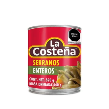 Chiles serranos La Costeña 820gr