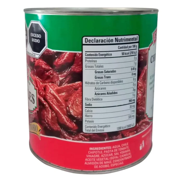 Chiles chipotles El Mexicano 2.84kg - Imagen 2