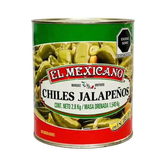 Chiles jalapeños El Mexicano 2.8kg
