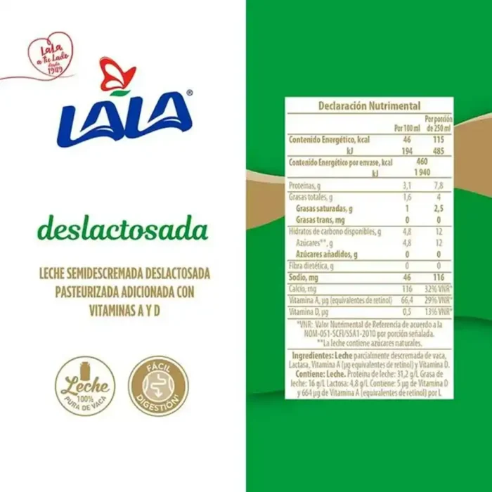 Leche deslactosada 1L - Imagen 2