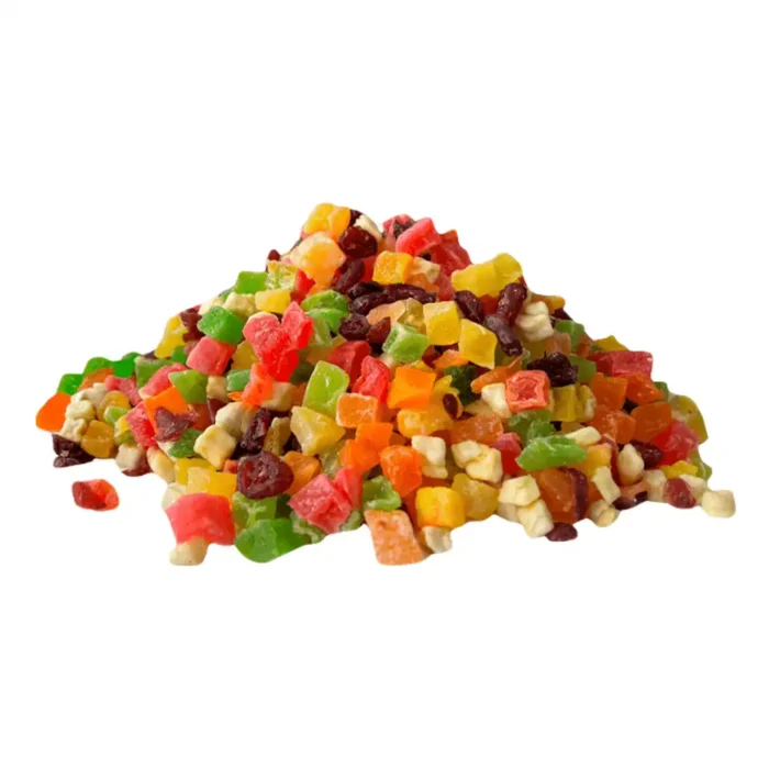 Fruta seca mixta en cubos