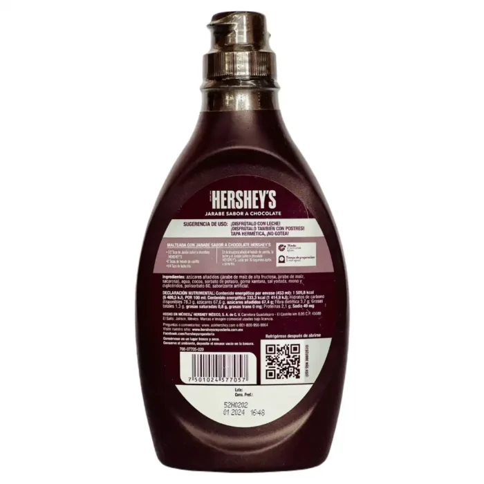 Jarabe sabor chocolate  Hershey's 589g - Imagen 2