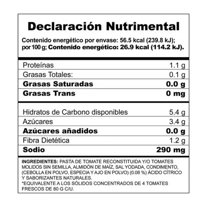 Puré de tomate Del Fuerte 210gr - Imagen 2