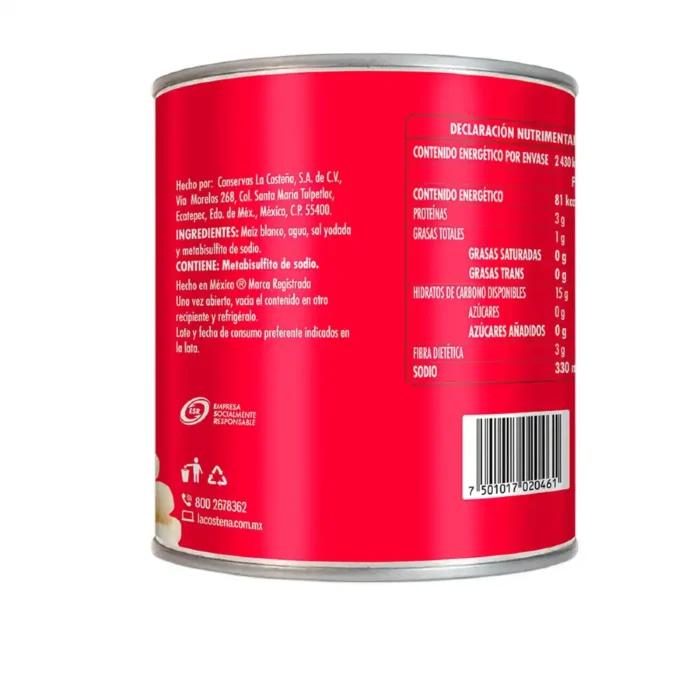 Maíz blanco La Costeña 820gr - Imagen 2