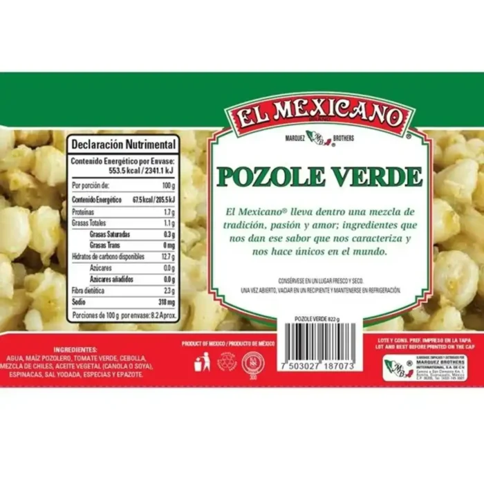 Pozole verde El Mexicano 822gr - Imagen 2