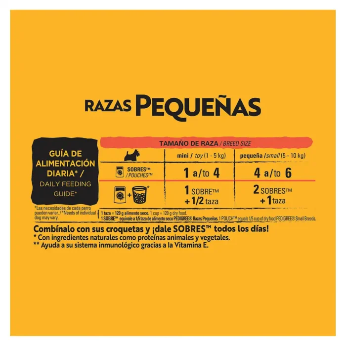 Pedigree sobre razas pequeños Res 100gr - Imagen 2
