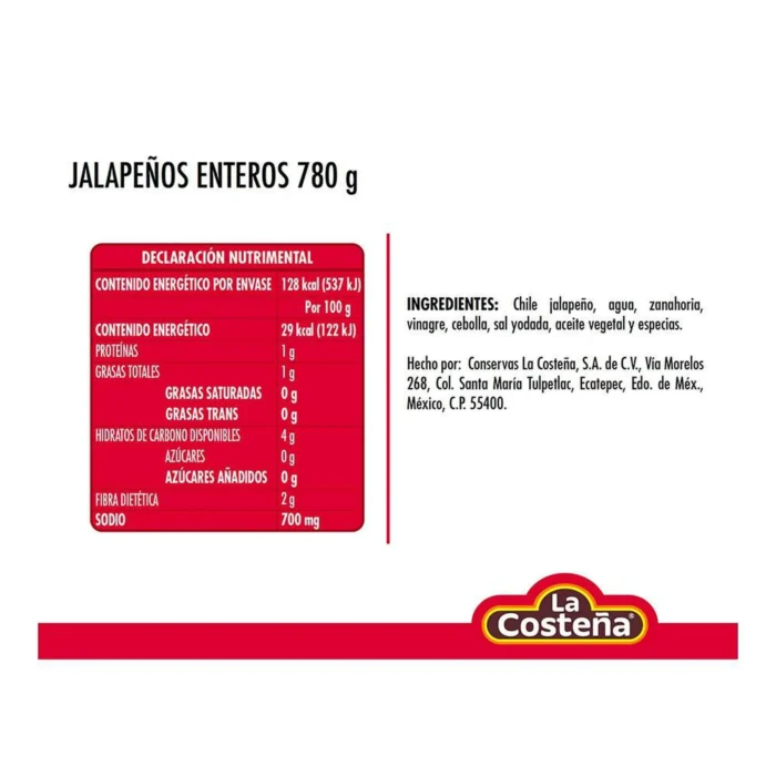 Jalapeños enteros 780 gr - Imagen 2