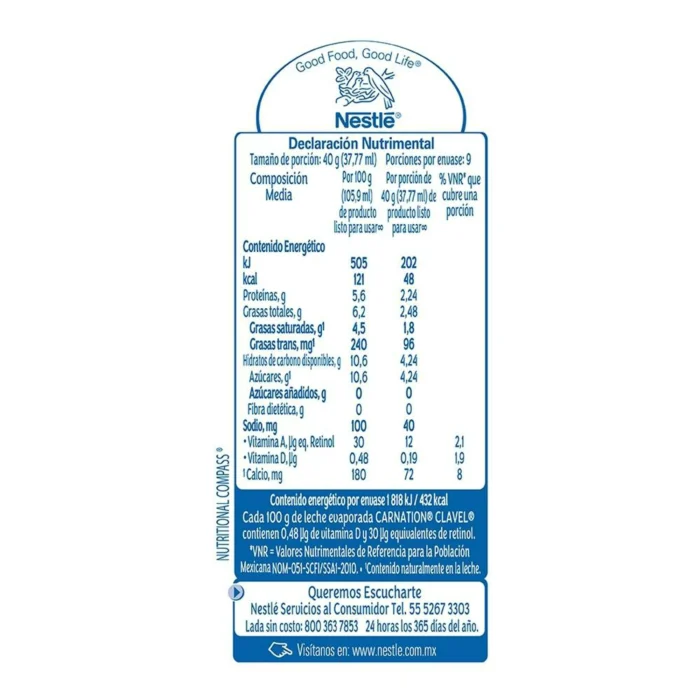 Leche evaporada Carnation Clavel 360g - Imagen 2