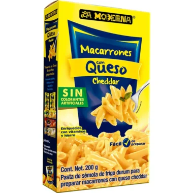 Macarrones con queso cheddar 200g