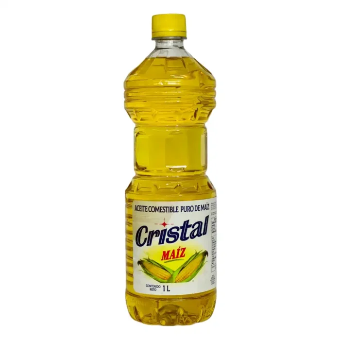 Aceite comestible puro de maíz Cristal 1L