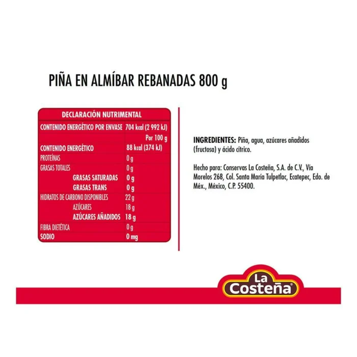 Piña en almíbar en rebanadas 800 g - Imagen 2