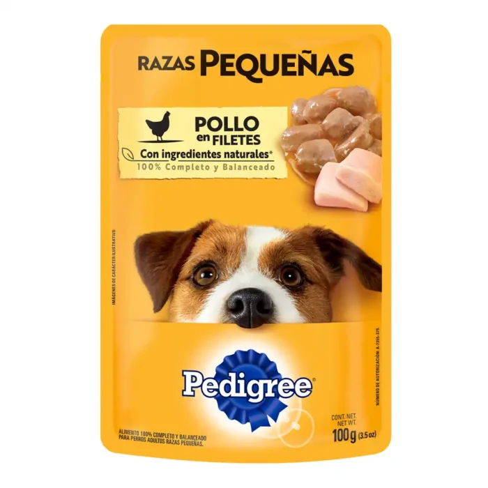 Pedigree sobre razas pequeñas Pollo 100gr