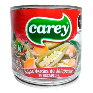 Rajas verdes de jalapeños 380gr