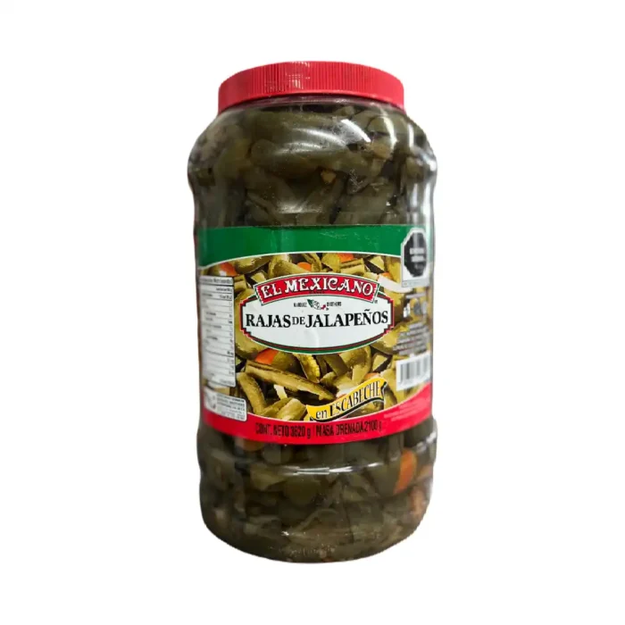 Rajas de jalapeño El Mexicano Vitrolero 3.82kg