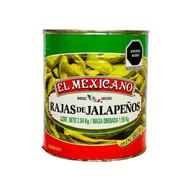 Rajas de jalapeño 2.64kg