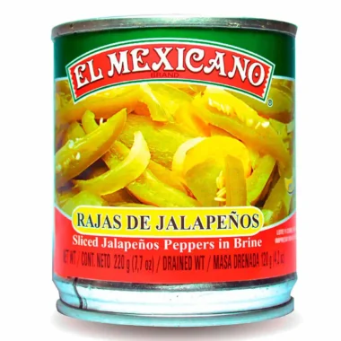 Rajas de jalapeño El Mexicano 220gr
