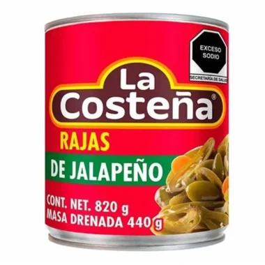Rajas de jalapeño La Costeña 820gr