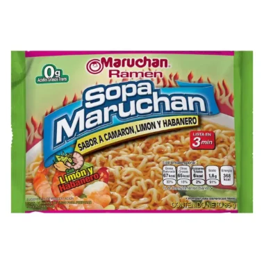 Ramen sabor camarón, limón y habanero 85g