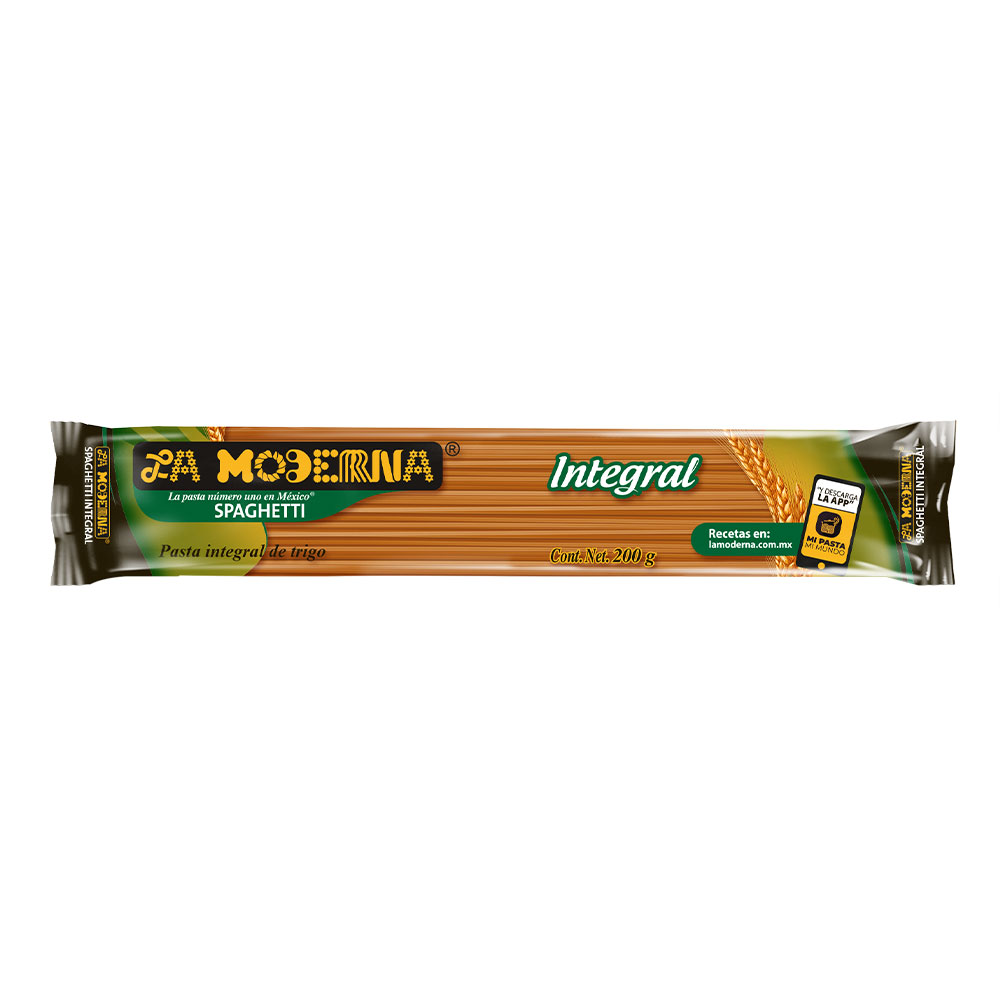 Pasta integral de spaguetti 200g